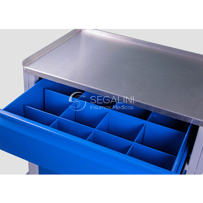 Carro de paro con alzada con canasto